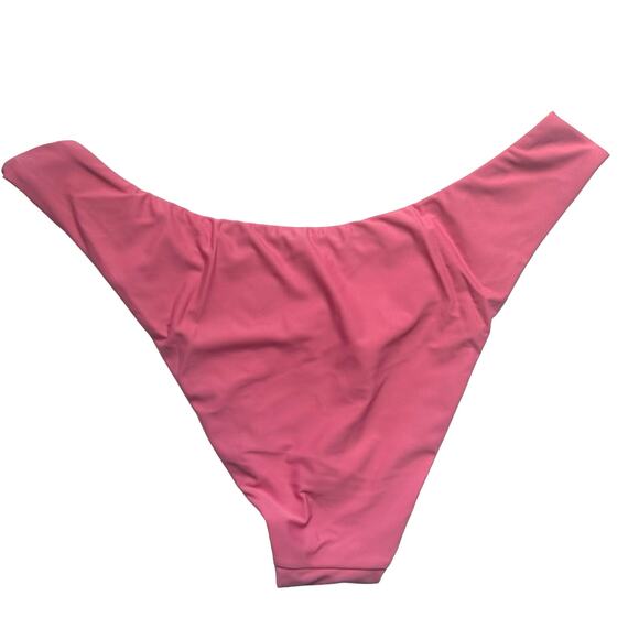 5/$25 J. Crew Curved-Waist Cheeky Bikini Bottoms Pink M Medium New - Picture 3 of 4